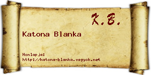 Katona Blanka névjegykártya