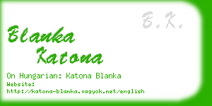 blanka katona business card